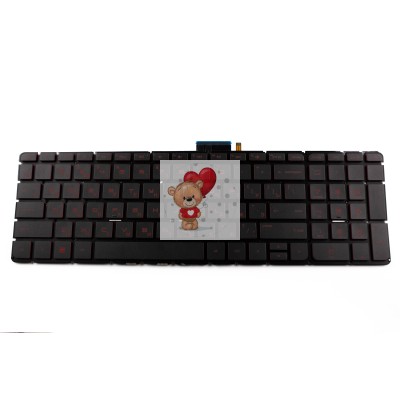 Клавиатура для ноутбука HP 15-ax Red с подсветкой p/n: 4B+NC802.011, NSK-CW2LN, XZQ.A02 Клавиатура для ноутбука HP 15-ax Red с подсветкой p/n: 4B+NC802.011, NSK-CW2LN, XZQ.A02