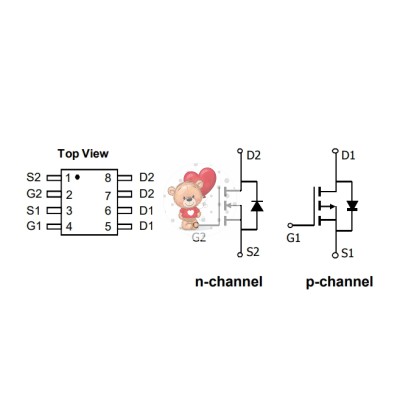 AO4620 Dual NP-Channel MOSFET 40V 7.2A