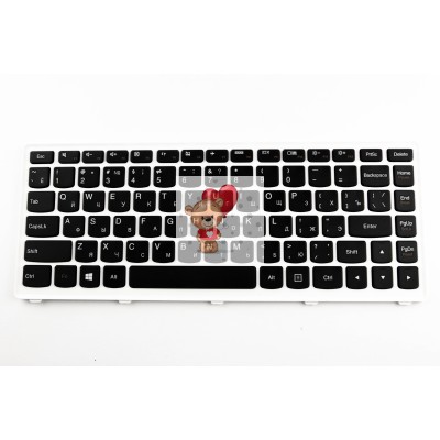 Клавиатура для ноутбука Lenovo U310 белая рамка P.n: 25204960, AELZ7700110, 9Z.N7GSQ.D0R, NSK-BCDSQ