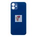 Задняя крышка для iPhone 12 Синий (стекло, широкий вырез под камеру, логотип)