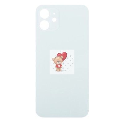 Задняя крышка для iPhone 12 Зеленый (стекло, широкий вырез под камеру, логотип)