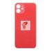 Задняя крышка для iPhone 12 Красный (стекло, широкий вырез под камеру, логотип)