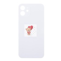 Задняя крышка для iPhone 12 Белый (стекло, широкий вырез под камеру, логотип) Задняя крышка для iPhone 12 Белый (стекло, широкий вырез под камеру, логотип)