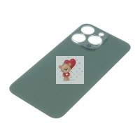 Задняя крышка для iPhone 13 Pro Зеленый (стекло, широкий вырез под камеру, логотип)