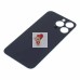 Задняя крышка для iPhone 13 Pro Голубой (стекло, широкий вырез под камеру, логотип)