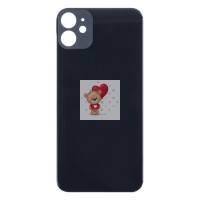 Задняя крышка для iPhone 11 Черный (стекло, широкий вырез под камеру, логотип) Задняя крышка для iPhone 11 Черный (стекло, широкий вырез под камеру, логотип)