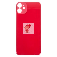 Задняя крышка для iPhone 11 Красный (стекло, широкий вырез под камеру, логотип) Задняя крышка для iPhone 11 Красный (стекло, широкий вырез под камеру, логотип)