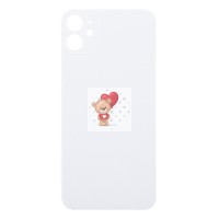 Задняя крышка для iPhone 11 Белый (стекло, широкий вырез под камеру, логотип) Задняя крышка для iPhone 11 Белый (стекло, широкий вырез под камеру, логотип)