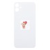 Задняя крышка для iPhone 11 Белый (стекло, широкий вырез под камеру, логотип)