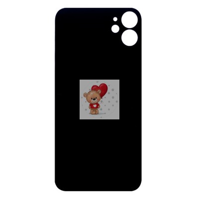 Задняя крышка для iPhone 11 Белый (стекло, широкий вырез под камеру, логотип)