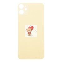 Задняя крышка для iPhone 11 Желтый (стекло, широкий вырез под камеру, логотип) Задняя крышка для iPhone 11 Желтый (стекло, широкий вырез под камеру, логотип)