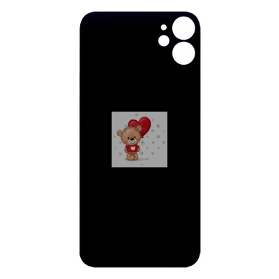 Задняя крышка для iPhone 11 Желтый (стекло, широкий вырез под камеру, логотип)