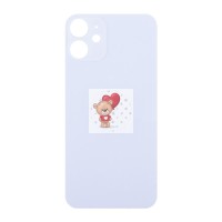 Задняя крышка для iPhone 12 mini Фиолетовый (стекло, широкий вырез под камеру, логотип) Задняя крышка для iPhone 12 mini Фиолетовый (стекло, широкий вырез под камеру, логотип)