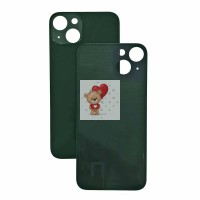 Задняя крышка для iPhone 13 mini Зеленый (стекло, широкий вырез под камеру, логотип)