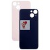 Задняя крышка для iPhone 13 mini Розовый (стекло, широкий вырез под камеру, логотип)