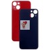 Задняя крышка для iPhone 13 mini Красный (стекло, широкий вырез под камеру, логотип)