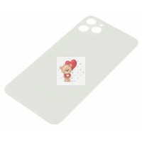 Задняя крышка для iPhone 11 Pro Белый (стекло, широкий вырез под камеру, логотип)