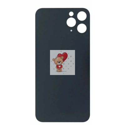 Задняя крышка для iPhone 11 Pro Max Темно-зеленый (стекло, широкий вырез под камеру, логотип)