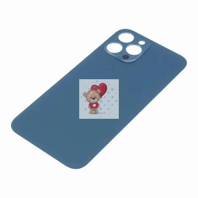 Задняя крышка для iPhone 12 Pro Max Серый (стекло, широкий вырез под камеру, логотип)