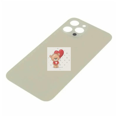 Задняя крышка для iPhone 12 Pro Max Золото (стекло, широкий вырез под камеру, логотип)
