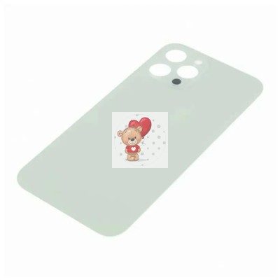 Задняя крышка для iPhone 12 Pro Max Белый (стекло, широкий вырез под камеру, логотип)