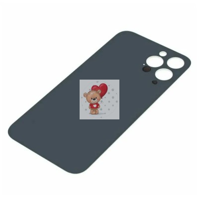 Задняя крышка для iPhone 12 Pro Max Белый (стекло, широкий вырез под камеру, логотип)