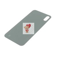Задняя крышка для iPhone X Серый (стекло, широкий вырез под камеру, логотип) Задняя крышка для iPhone X Серый (стекло, широкий вырез под камеру, логотип)