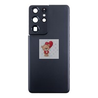 Задняя крышка для Samsung G998B (S21Ultra) Черный - Премиум Задняя крышка для Samsung G998B (S21Ultra) Черный - Премиум