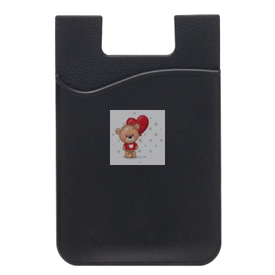 Картхолдер футляр для карт на клеевой основе (черный) - CH01