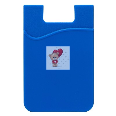 Картхолдер футляр для карт на клеевой основе (синий) - CH01 Картхолдер футляр для карт на клеевой основе (синий) - CH01