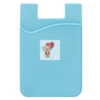 Картхолдер футляр для карт на клеевой основе (голубой) - CH01 Картхолдер футляр для карт на клеевой основе (голубой) - CH01