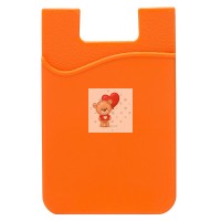 Картхолдер футляр для карт на клеевой основе (оранжевый) - CH01 Картхолдер футляр для карт на клеевой основе (оранжевый) - CH01