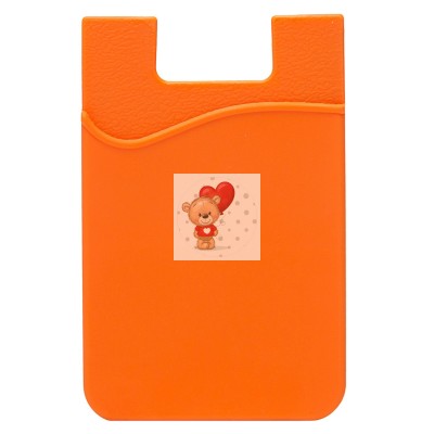 Картхолдер футляр для карт на клеевой основе (оранжевый) - CH01 Картхолдер футляр для карт на клеевой основе (оранжевый) - CH01