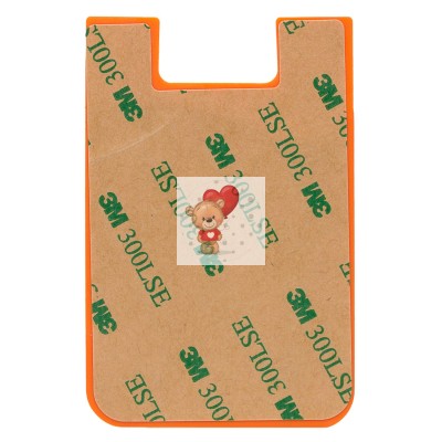 Картхолдер футляр для карт на клеевой основе (оранжевый) - CH01 Картхолдер футляр для карт на клеевой основе (оранжевый) - CH01