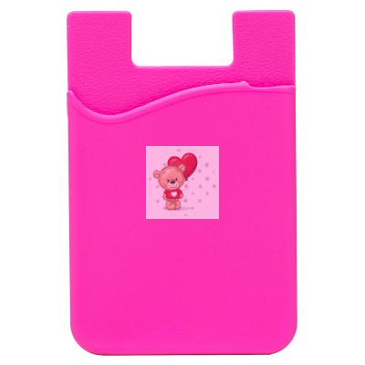 Картхолдер футляр для карт на клеевой основе (розовый) - CH01 Картхолдер футляр для карт на клеевой основе (розовый) - CH01