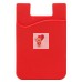 Картхолдер футляр для карт на клеевой основе (красный) - CH01