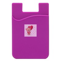 Картхолдер футляр для карт на клеевой основе (фиолетовый) - CH01