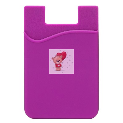 Картхолдер футляр для карт на клеевой основе (фиолетовый) - CH01 Картхолдер футляр для карт на клеевой основе (фиолетовый) - CH01