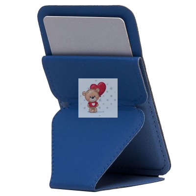 Картхолдер футляр для карт на клеевой основе (синий) - CH02 Картхолдер футляр для карт на клеевой основе (синий) - CH02