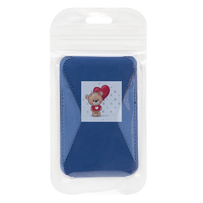 Картхолдер футляр для карт на клеевой основе (синий) - CH02 Картхолдер футляр для карт на клеевой основе (синий) - CH02