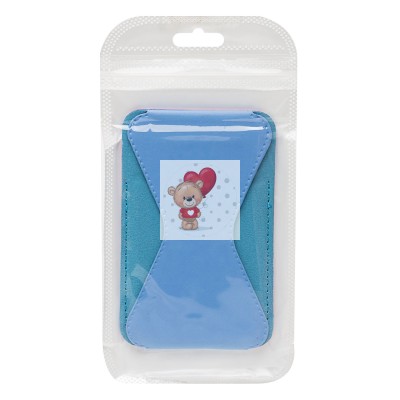 Картхолдер футляр для карт на клеевой основе (голубой) - CH02 Картхолдер футляр для карт на клеевой основе (голубой) - CH02