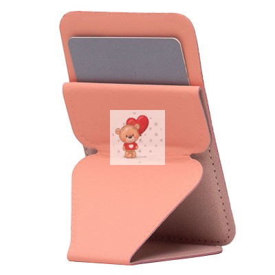 Картхолдер футляр для карт на клеевой основе (персиковый) - CH02 Картхолдер футляр для карт на клеевой основе (персиковый) - CH02