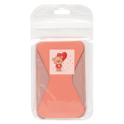 Картхолдер футляр для карт на клеевой основе (персиковый) - CH02 Картхолдер футляр для карт на клеевой основе (персиковый) - CH02
