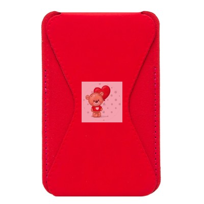 Картхолдер футляр для карт на клеевой основе (красный) - CH02