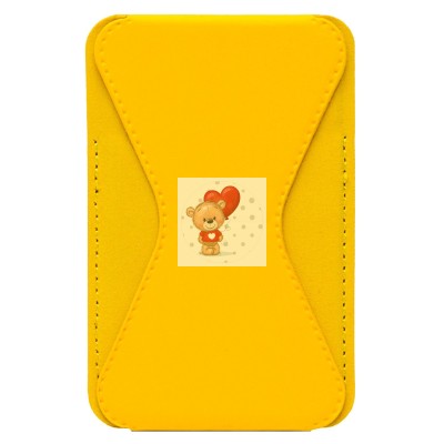 Картхолдер футляр для карт на клеевой основе (желтый) - CH02