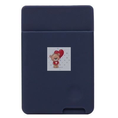 Картхолдер футляр для карт на клеевой основе (синий) - CH04 Картхолдер футляр для карт на клеевой основе (синий) - CH04