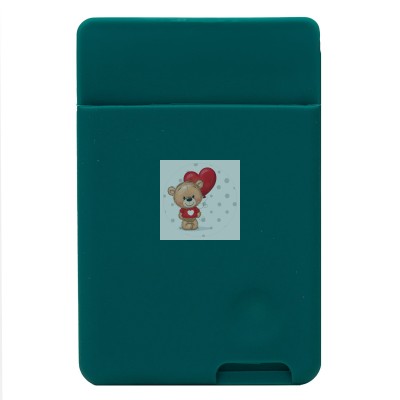 Картхолдер футляр для карт на клеевой основе (темно-зеленый) - CH04 Картхолдер футляр для карт на клеевой основе (темно-зеленый) - CH04