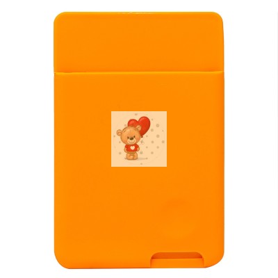 Картхолдер футляр для карт на клеевой основе (оранжевый) - CH04 Картхолдер футляр для карт на клеевой основе (оранжевый) - CH04
