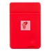 Картхолдер футляр для карт на клеевой основе (красный) - CH04