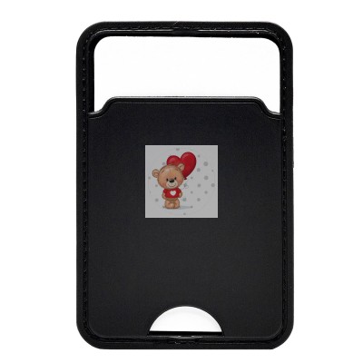 Картхолдер футляр для карт на клеевой основе (черный) - CH05